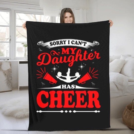My Daughter Cheer Mom Cheerleading Mother's Day Fleece Blankets