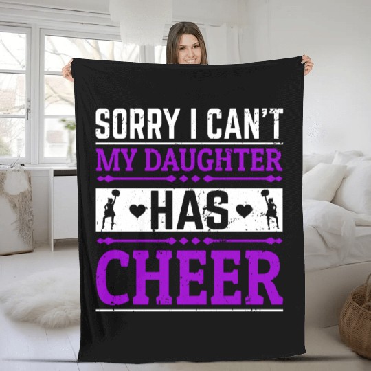 My Daughter Cheer Mom Cheerleading Mother's Day Fleece Blankets