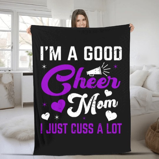 A Good Cheer Mom Cheerleading Mommy Mother's Day Fleece Blankets