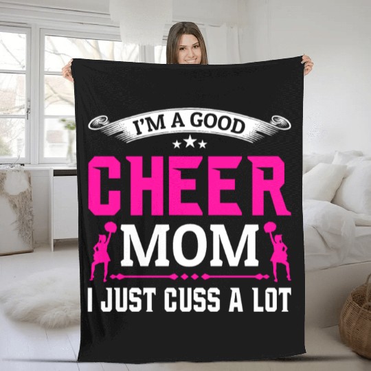 A Good Cheer Mom Cheerleading Mommy Mother's Day Fleece Blankets