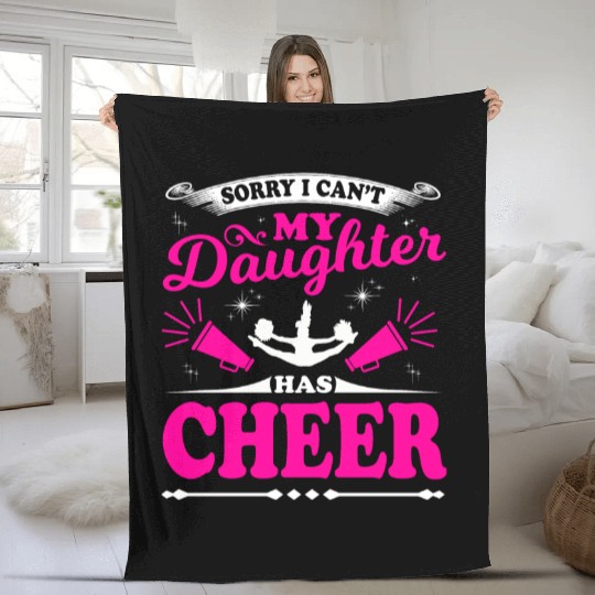 My Daughter Cheer Mom Cheerleading Mother's Day Fleece Blankets