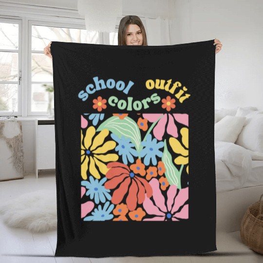 school outfit colors: Perfect Your Campus Style Fleece Blankets
