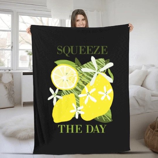 Citrus Lover Squeeze the day Fleece Blankets