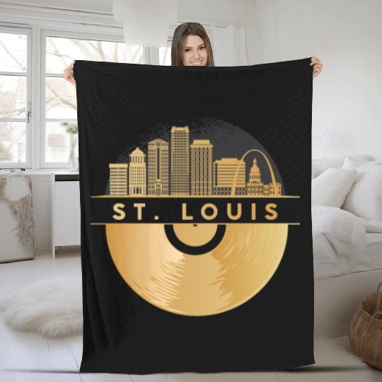 Vinyl-Record-Player Disco-Music Fleece Blankets