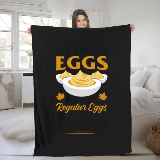 Funny Deviled Eggs Designs For Deviled Egg Lover Fleece Blankets