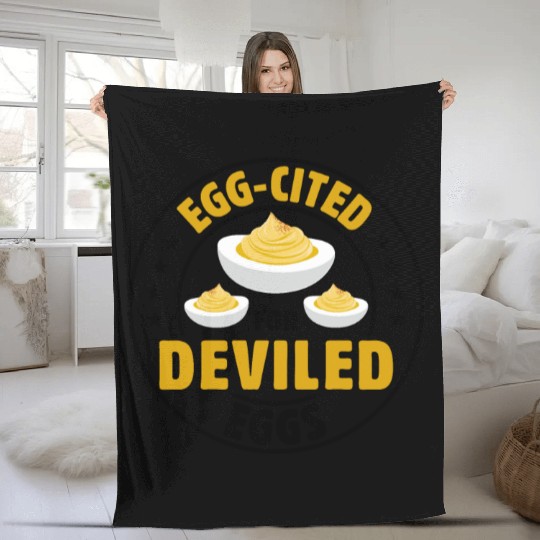 Funny Deviled Eggs Designs For Deviled Egg Lover Fleece Blankets