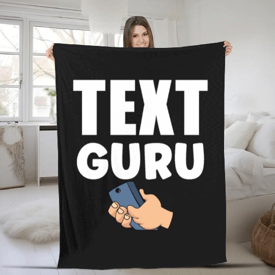 Text Guru Text Gift V3, Typography Art, Fleece Blankets