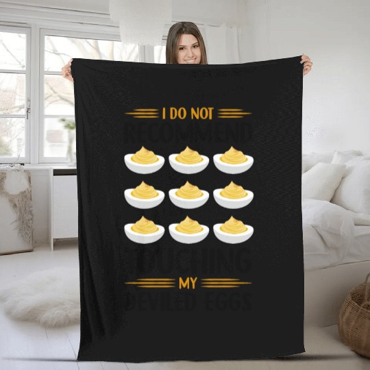 Funny Deviled Eggs Designs For Deviled Egg Lover Fleece Blankets