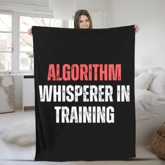 Algorithm Whisperer In Training Funny Coding Tech Fleece Blankets