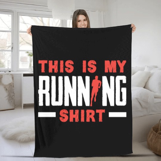This Is My Running Fleece Blankets