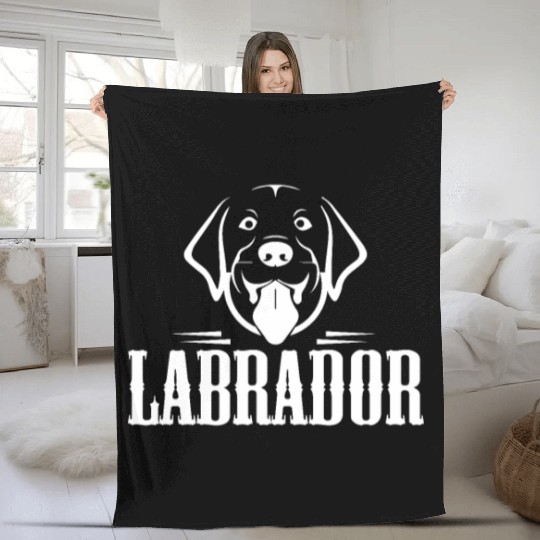 Cute Dog Lover Fleece Blankets Friendly Animal Labrador Breed