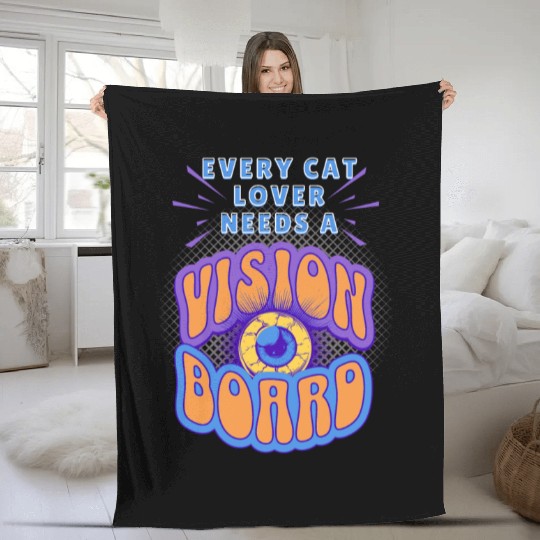 Every Cat Lover Needs a Vision Board Fleece Blankets
