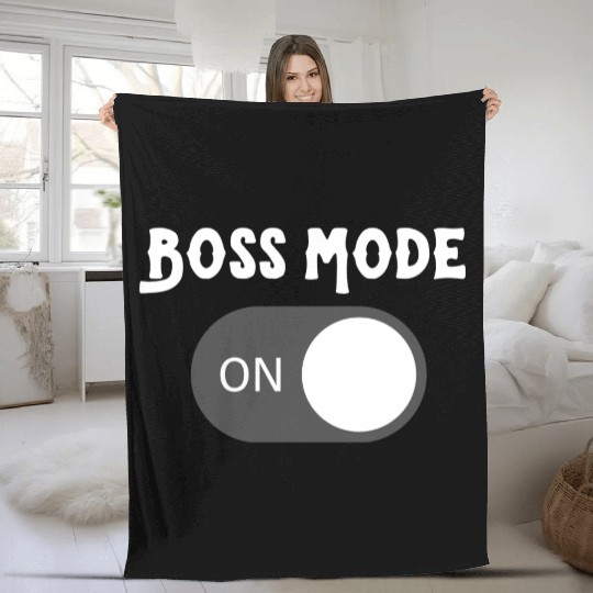 Boss Mode: on! Fleece Blankets