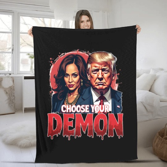 Kamala Harris Vs Trump The Fight For The Country Fleece Blankets