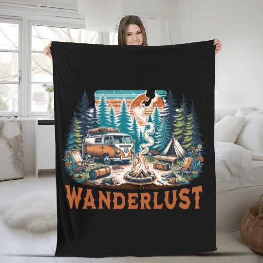 'Wanderlust' Nature Adventure GD Fleece Blankets