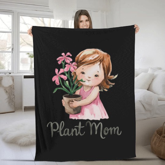 plant mom Fleece Blankets