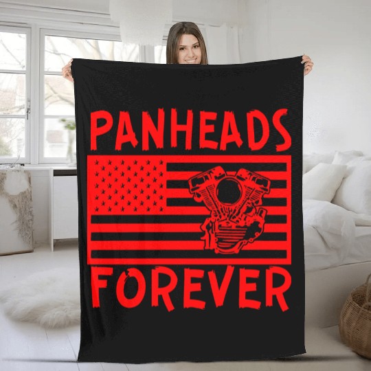 Panheads Forever LIKE US ON FACEBOOK Fleece Blankets