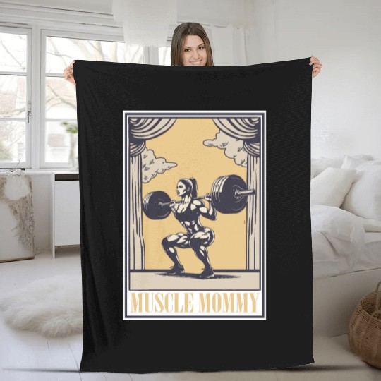 Tarot Cards Muscle Mommy for Strength & Fleece Blankets
