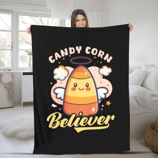 Candy Corn Candy Corn Believer Fleece Blankets