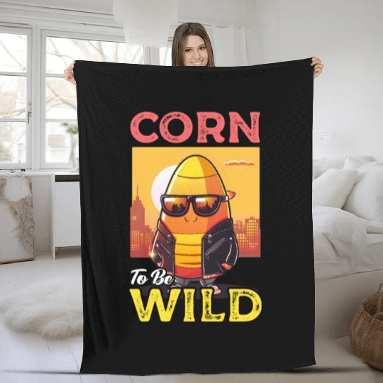 Candy Corn Corn To Be Wild Fleece Blankets