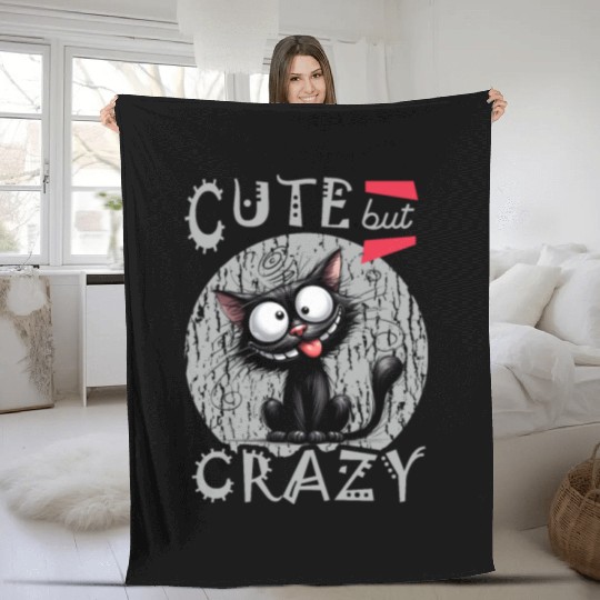 Ugly Cat lover Funny sayings Cats Fleece Blankets