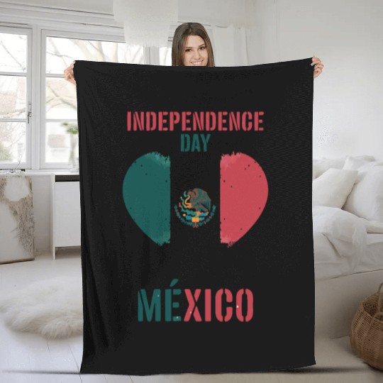 Mexico Independence Day Celebration Fleece Blankets