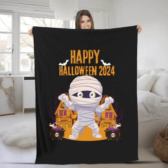 Happy Halloween the costume Fleece Blankets