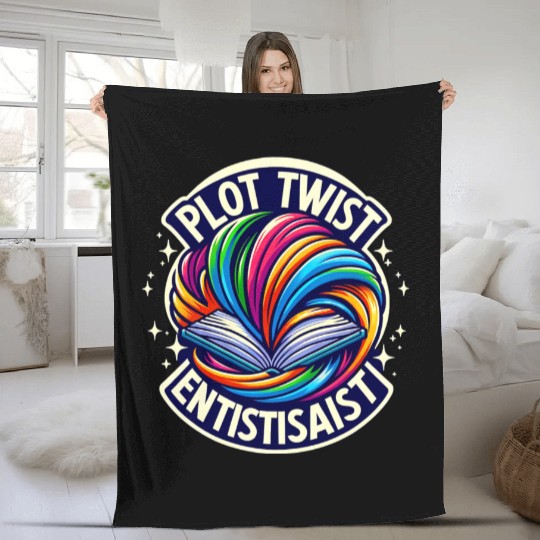 Plot Twist Enthusiast ,Creative Writing Wear Fleece Blankets