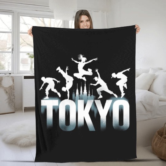 Parkour Freerunner Freerunning Tokyo Fleece Blankets