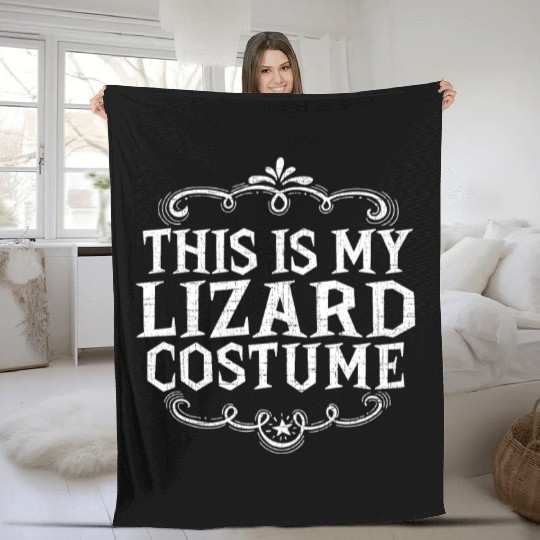 This Is My Lizard Funny Lazy Halloween Costume Fleece Blankets