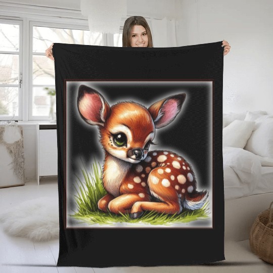 Cute baby animals Fleece Blankets