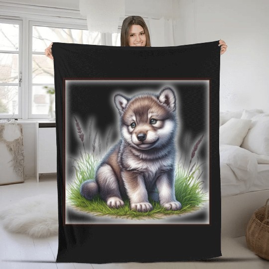 Cute baby animals Fleece Blankets