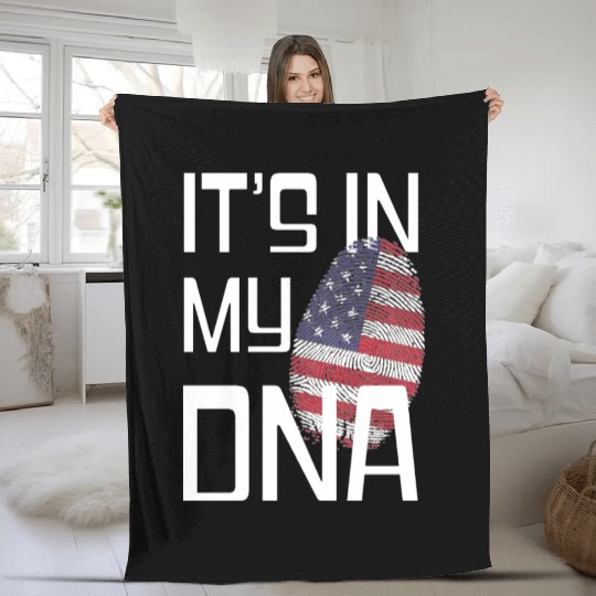 It's in my DNA - Love America Fleece Blankets