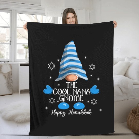 The Nana Gnome Funny Family MatchingGroup Hanukkah Fleece Blankets