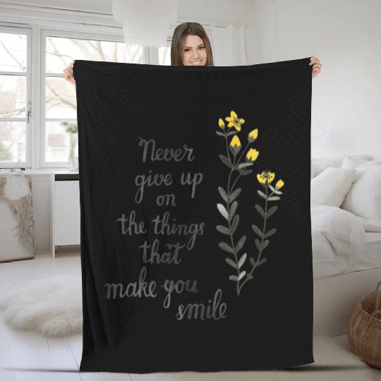 Never give up Fleece Blankets