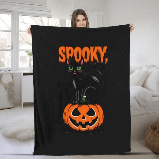Spooky Black and Proud Fleece Blankets