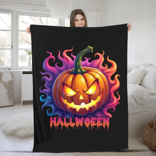 Halloween Jack O Lantern V 05 Fleece Blankets