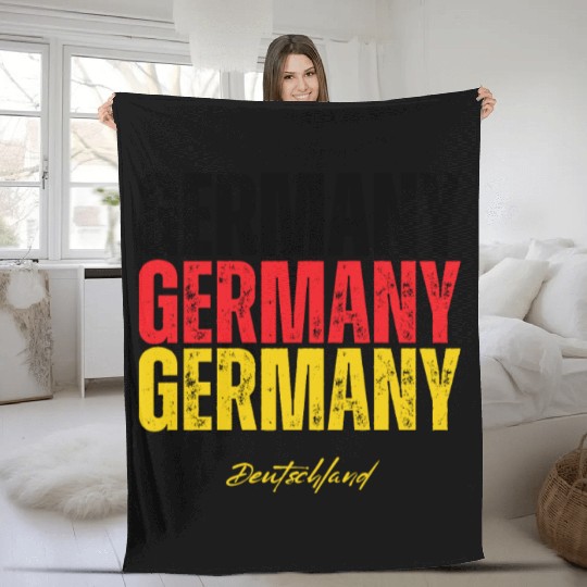 Germany flag, German pride Fleece Blankets