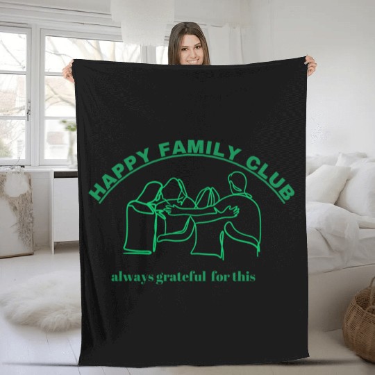 happy family club Fleece Blankets design