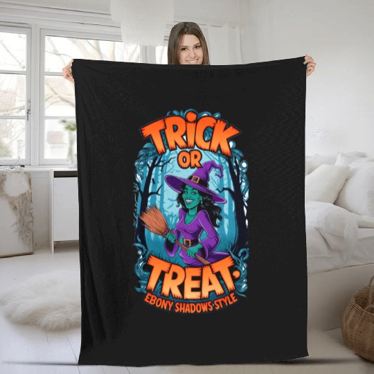 Trick or Treat: Ebony Shadows Style Fleece Blankets