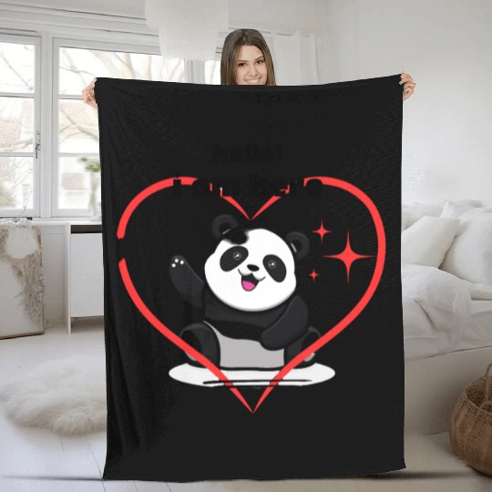Fleece Blankets panda logo design