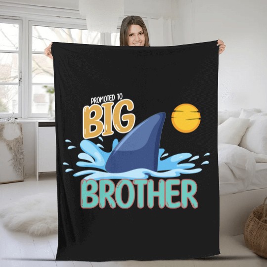 Promoted to Big Brother Shark. Fleece Blankets