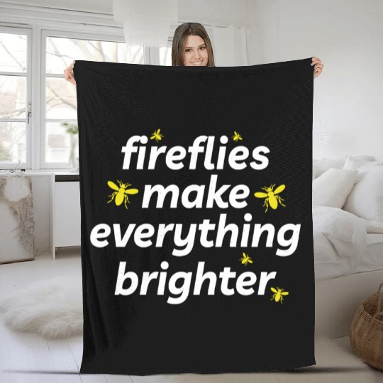 Fireflies Firefly Lightning Bug Insect Collector Fleece Blankets