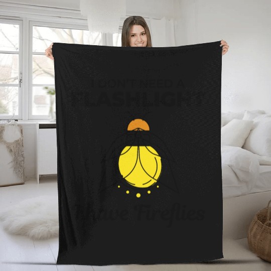 Fireflies Firefly Lightning Bug Insect Collector Fleece Blankets