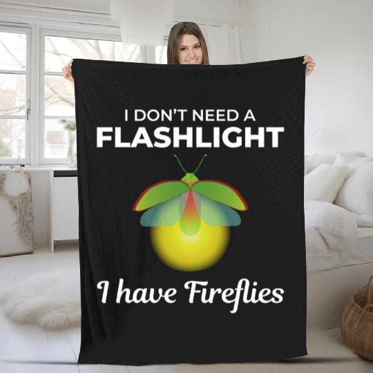 Fireflies Firefly Lightning Bug Insect Collector Fleece Blankets