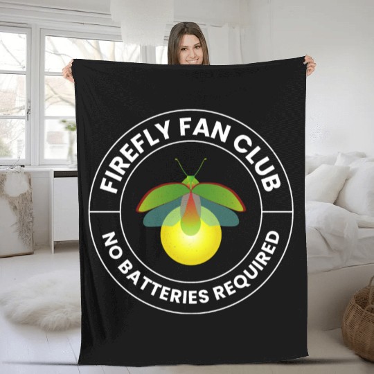 Fireflies Firefly Lightning Bug Insect Collector Fleece Blankets