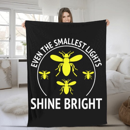 Fireflies Firefly Lightning Bug Insect Collector Fleece Blankets