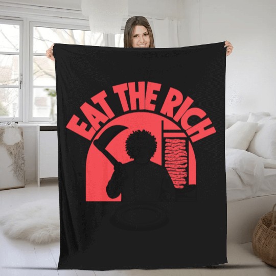 Eat The Rich Doner Döner Kebab Fleece Blankets