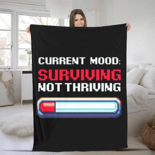 Depression Awareness Surviving, Not Thriving Fleece Blankets