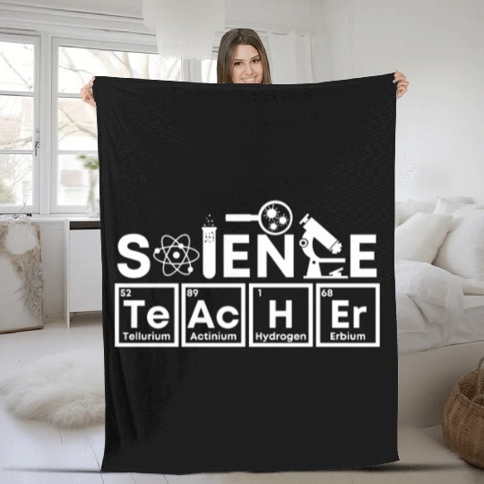 Physics, Biology, Chemistry or Science Teacher Fleece Blankets